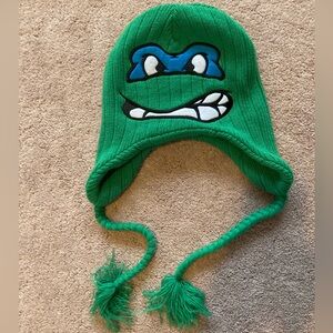 Teenage Mutant Ninja Turtles Reversible Donatello Leonardo Knit Hat-Nickelodeon